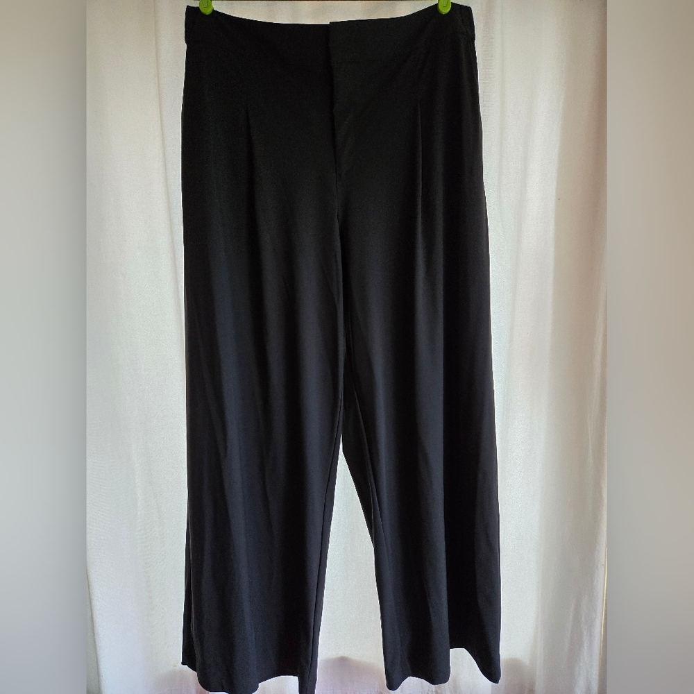 Athleta Wide-Leg Dress Trousers With Front Pleats